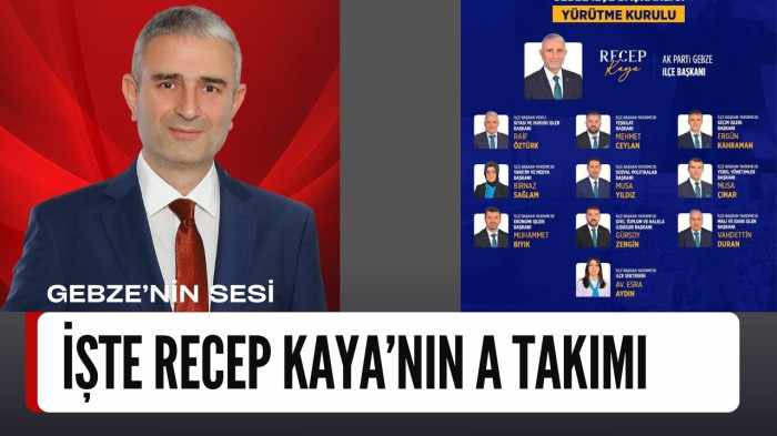 AK Parti Gebze İlçe Başkanlığı Yeni Yürütme Kurulunu Açıkladı AK Parti gebze ilçe yönetiminde kimler var? 